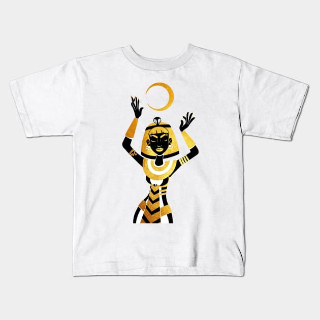 Egyptian Godess Kids T-Shirt by Twkirky